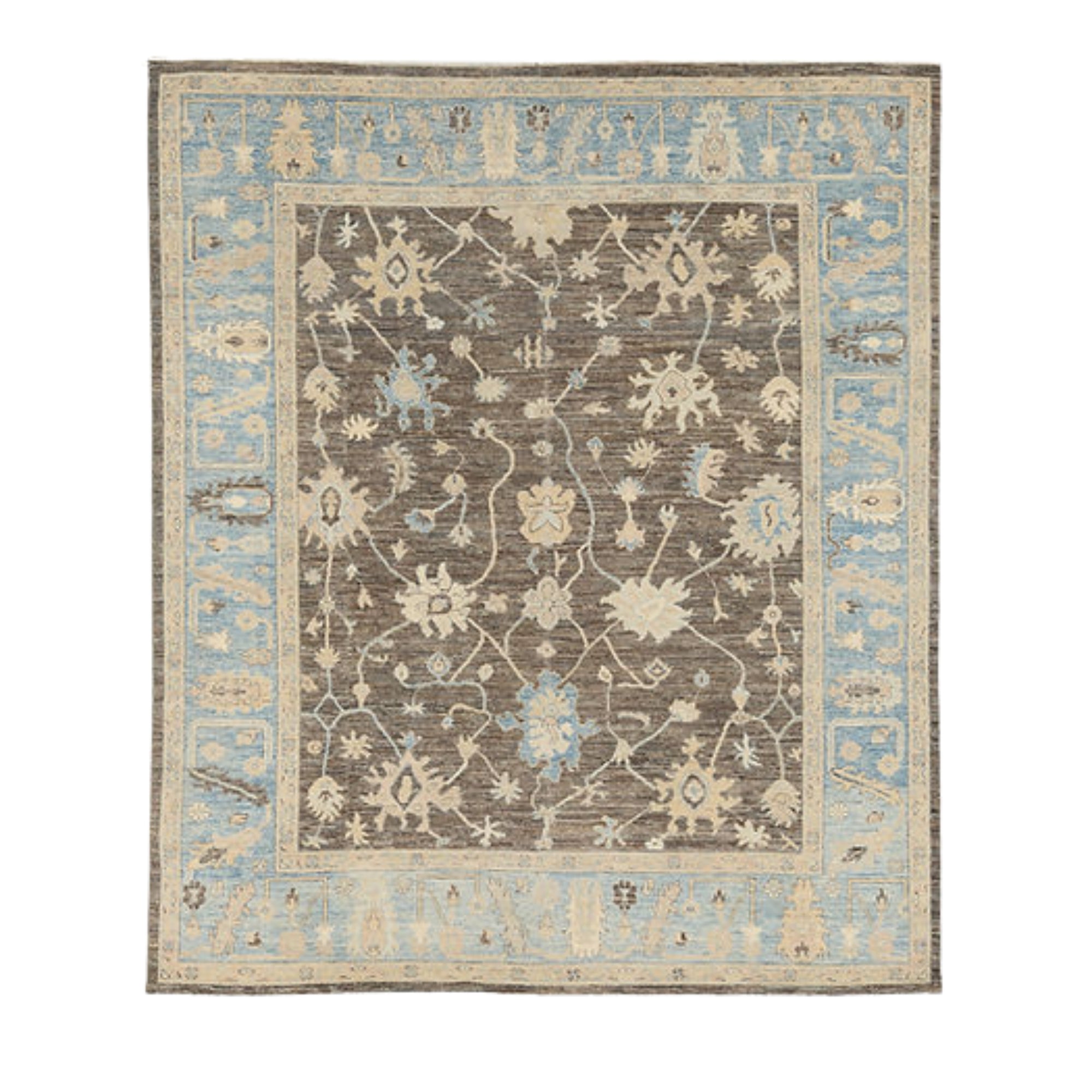 8.2 x 9.7 ft Hand Knotted Oushak Rug