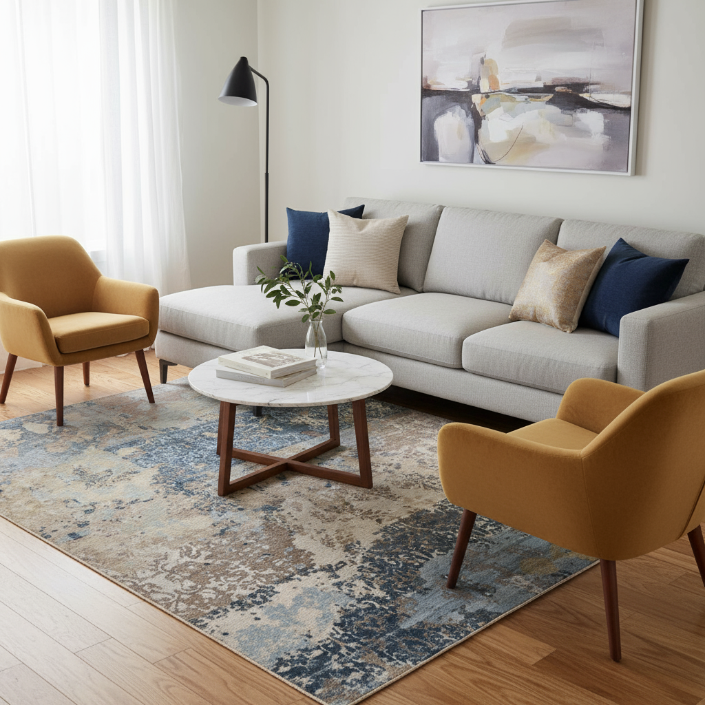 9.1 x 11.9 ft Hand Knotted Modern Rug