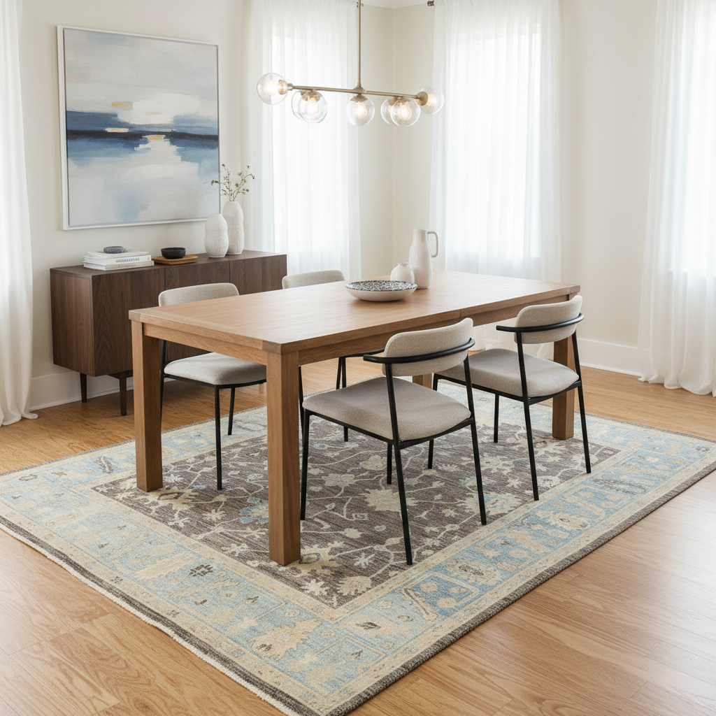 8.2 x 9.7 ft Hand Knotted Oushak Rug