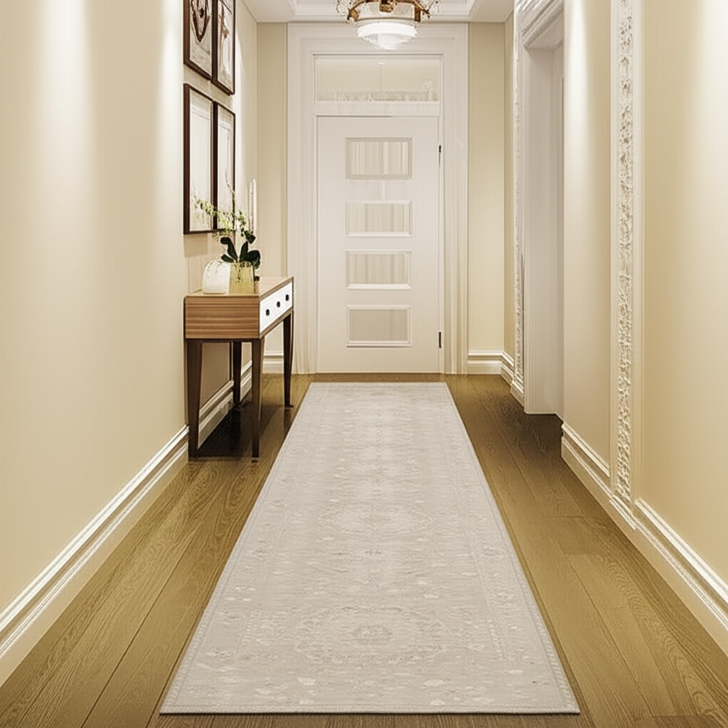 2.7 x 9.5 ft Hand Knotted Oushak Runner