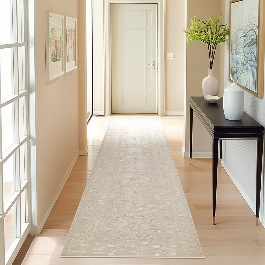 2.7 x 9.5 ft Hand Knotted Oushak Runner
