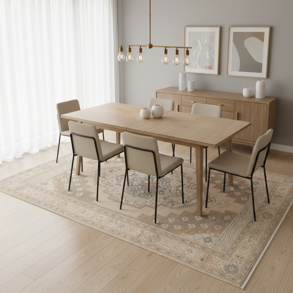 5.5 x 10.1 ft Hand Knotted Vintage Oushak Rug