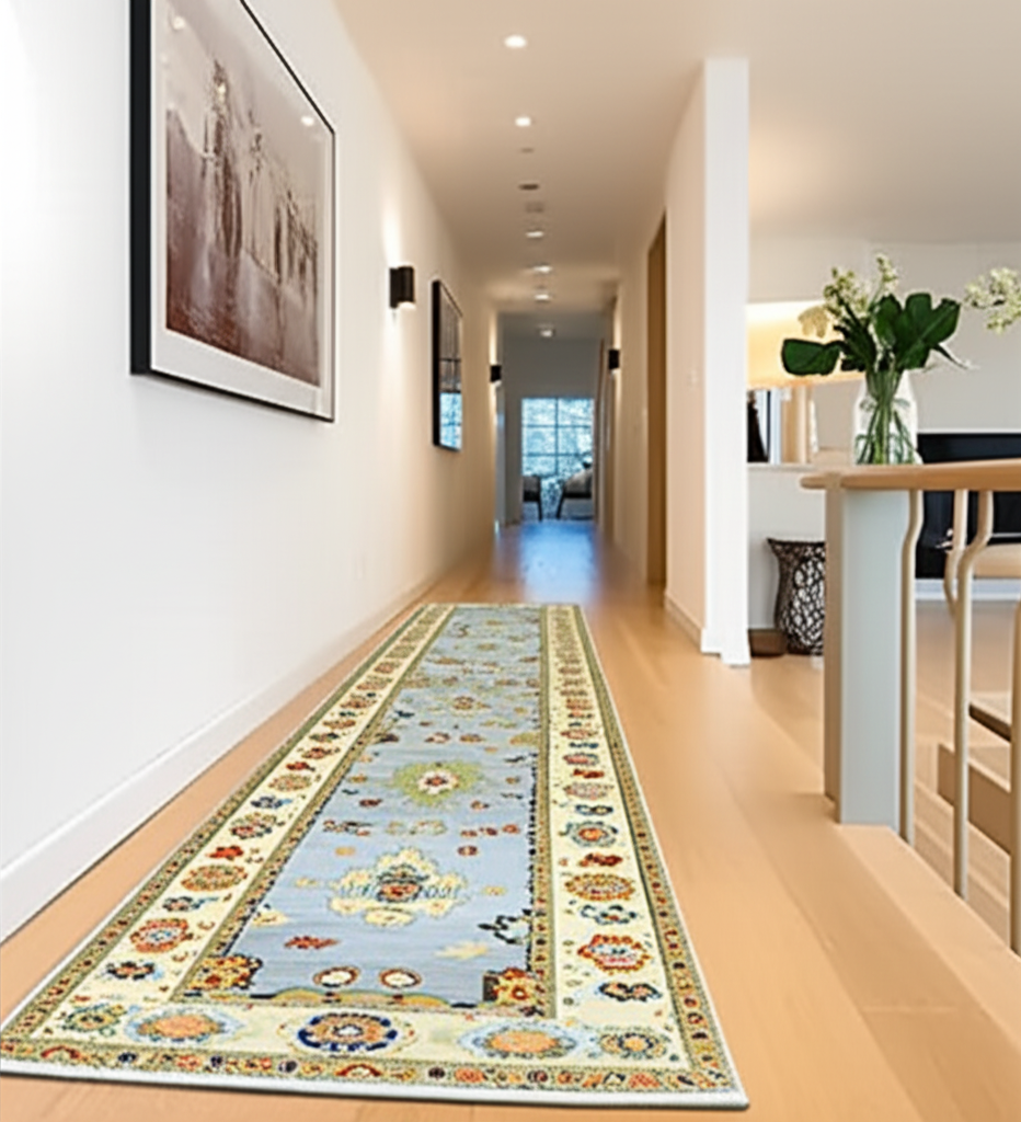 3.1 x 13.5 ft Hand Knotted Oushak Runner