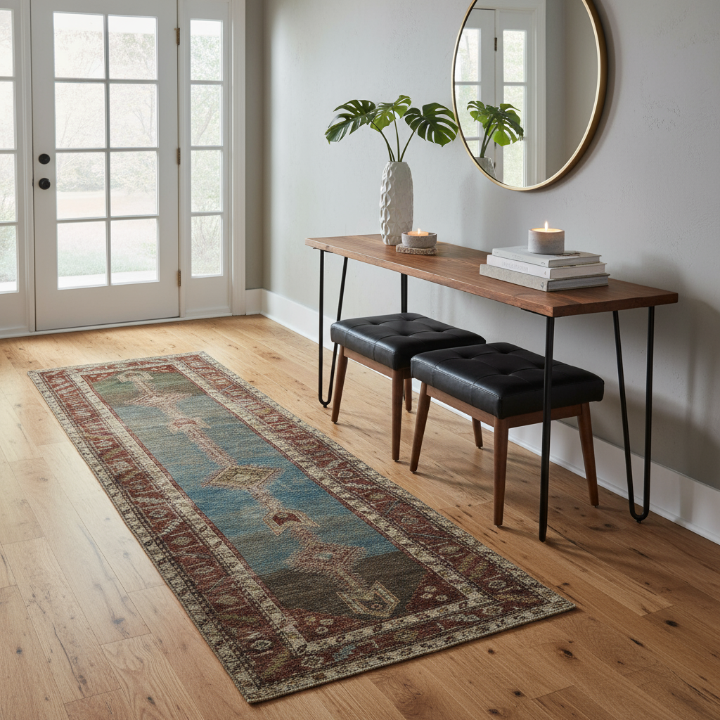 3.9 x 11.3 ft Hand Knotted Vintage Arzary Runner