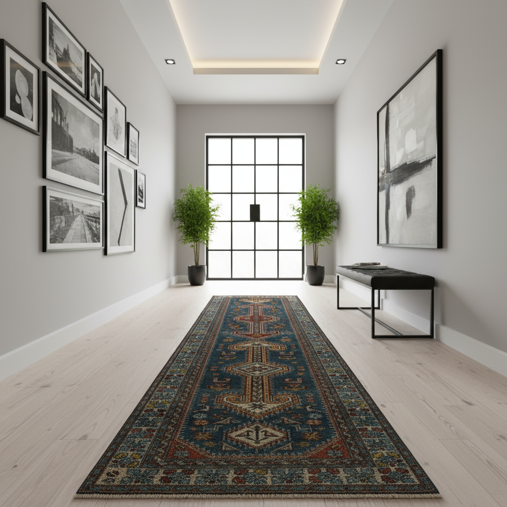 3.1 x 9.8 ft Hand Knotted Vintage Shiraz Runner