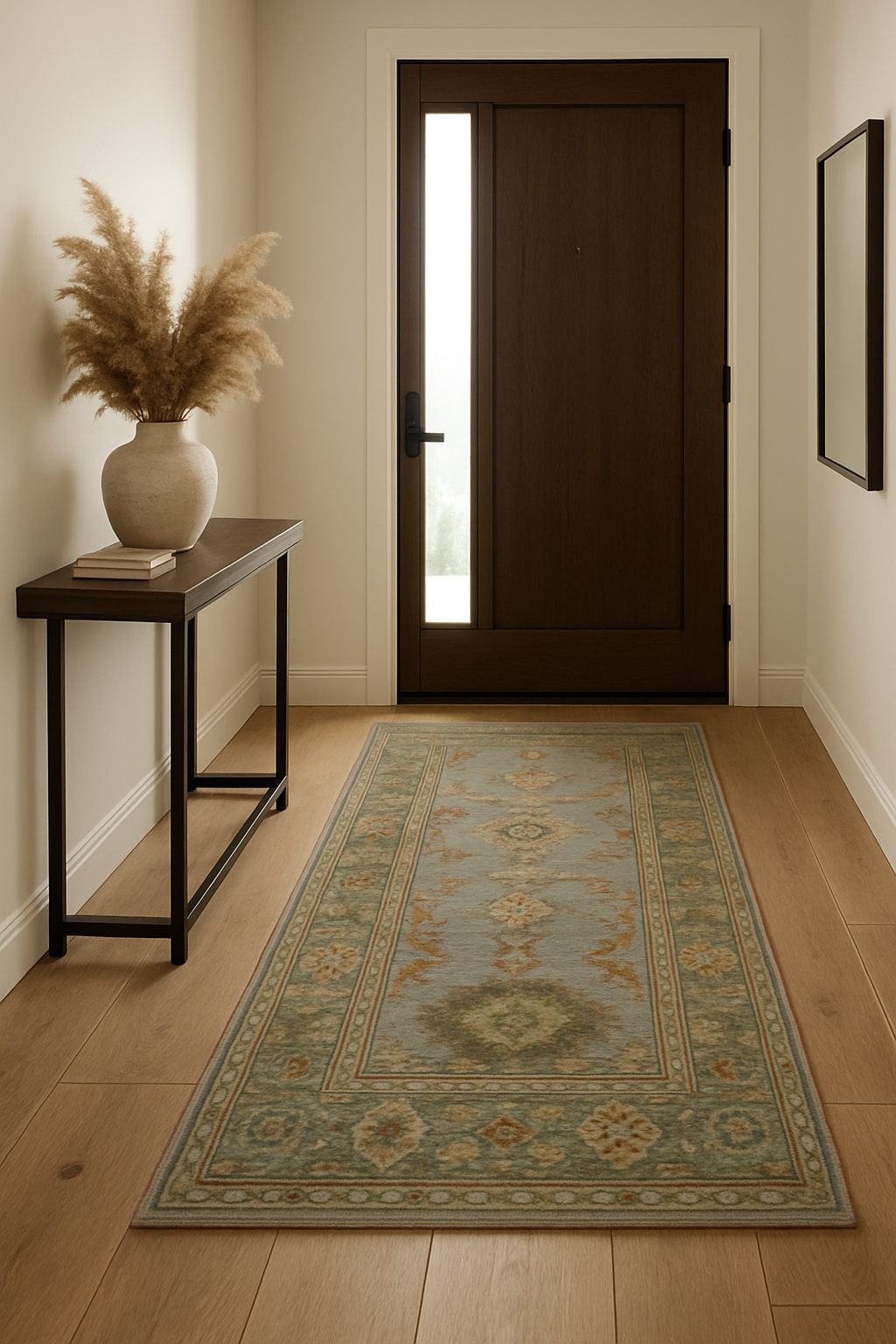 2.10 x 6.4 ft Hand Knotted Oushak Runner