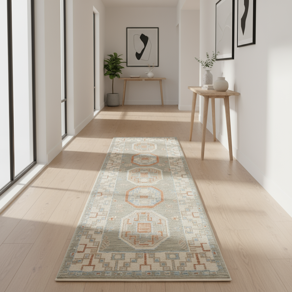 2.7 x 8.2 ft Hand Knotted Oushak Runner