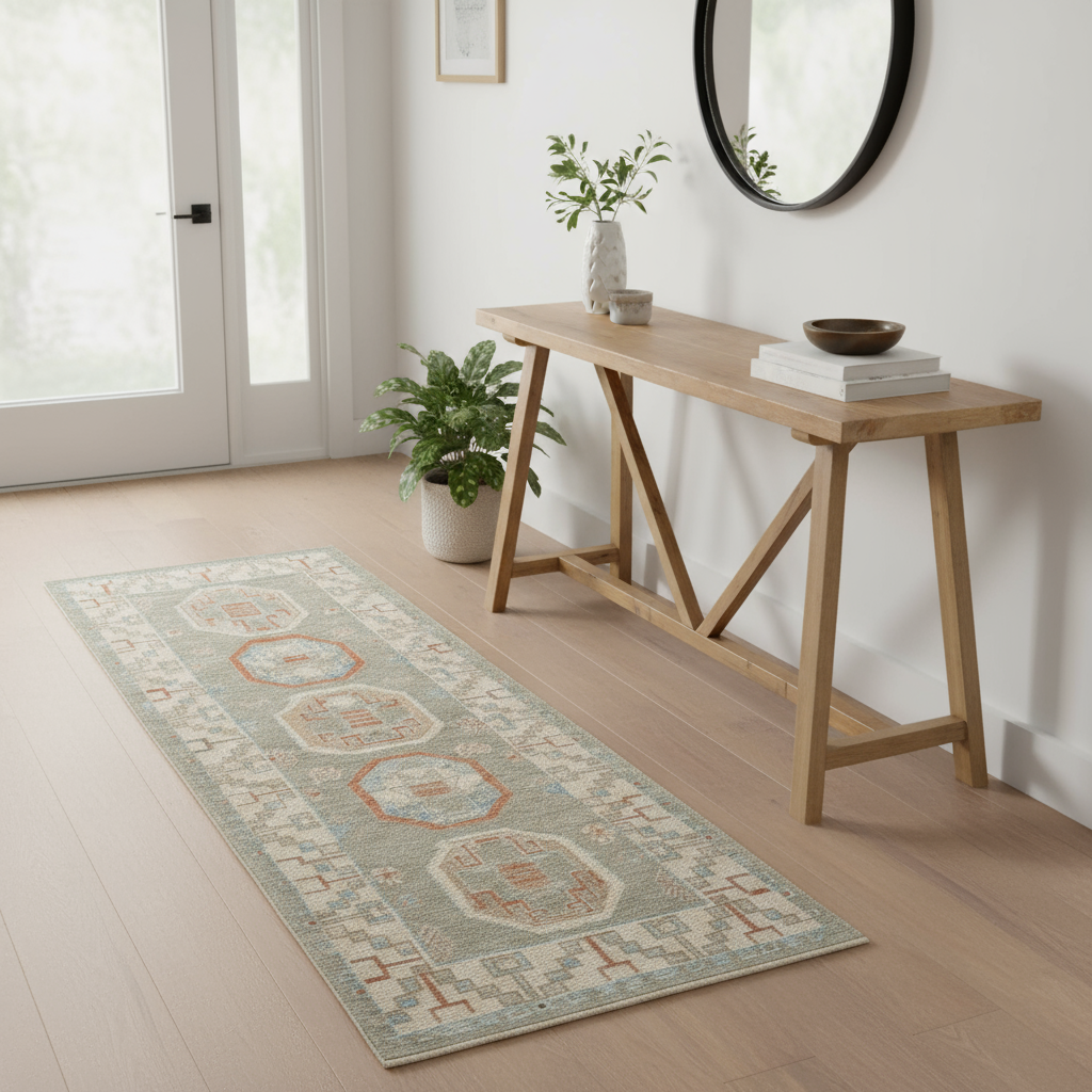 2.7 x 8.2 ft Hand Knotted Oushak Runner