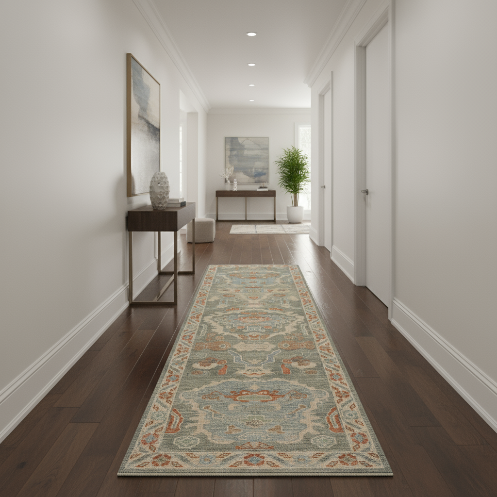 2.6 x 8.2 ft Hand Knotted Oushak Runner