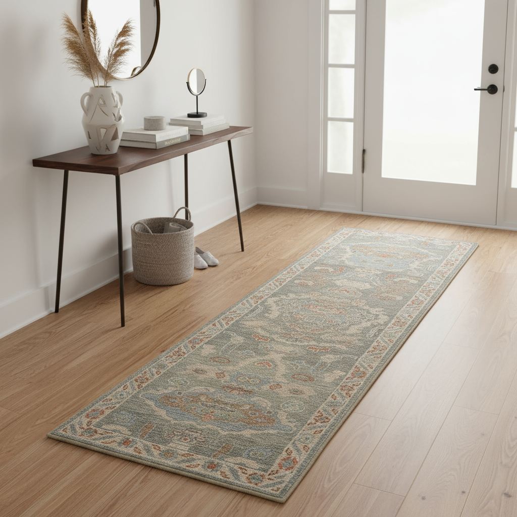 2.6 x 8.2 ft Hand Knotted Oushak Runner