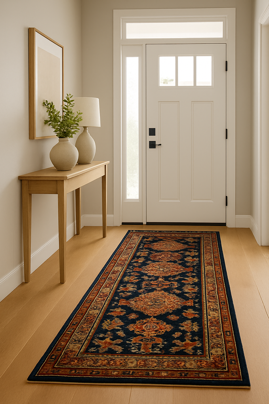 1.11 x 6.5 ft Hand Knotted Kazak Runner