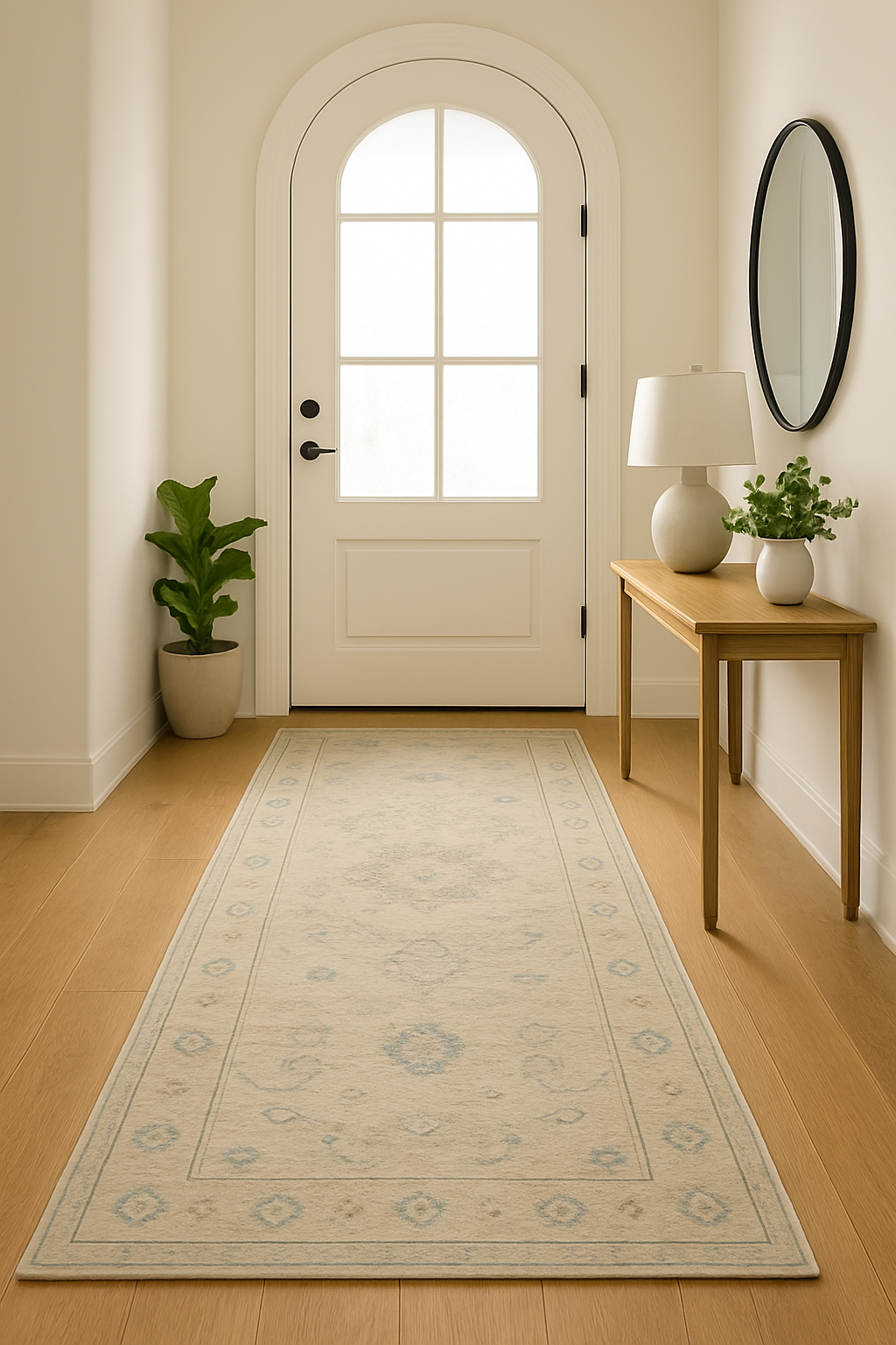 2.7 x 7.9 ft Hand Knotted Oushak Runner