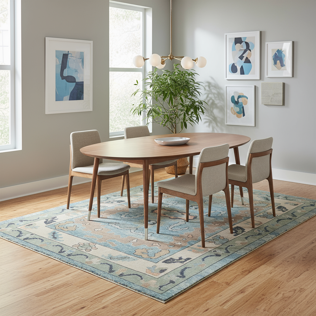 8 x 10 ft Hand Knotted Oushak Rug