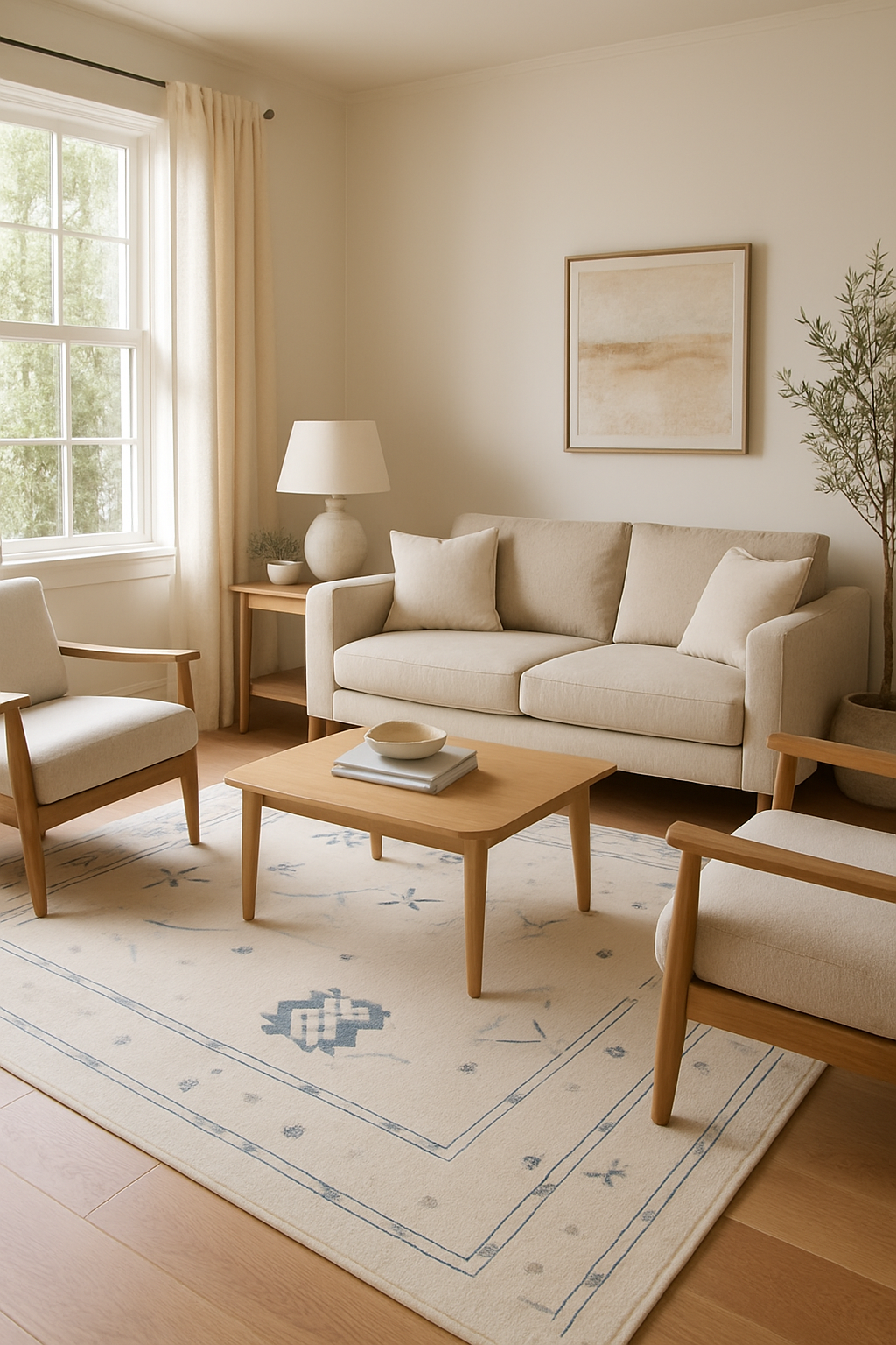 7.11 x 10.1 ft Hand Knotted Oushak Rug
