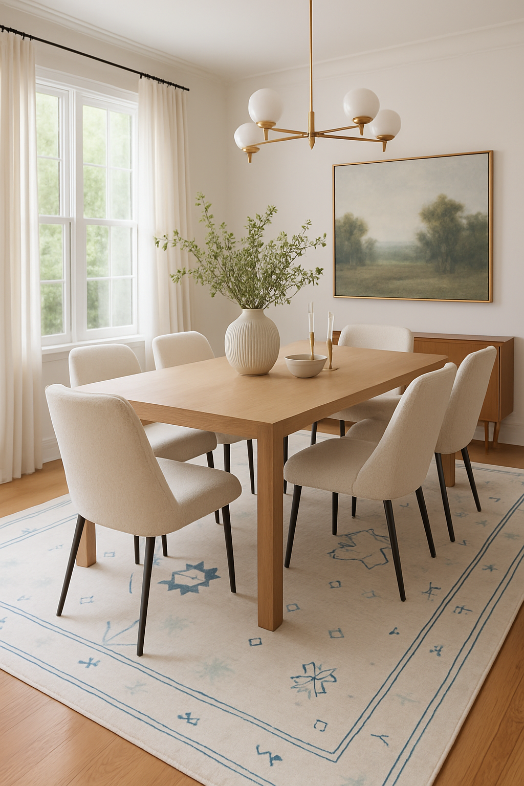 7.11 x 10.1 ft Hand Knotted Oushak Rug