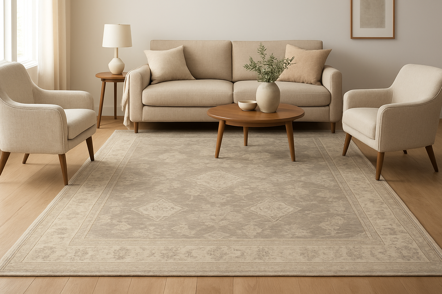 7.7 x 9.9 ft Hand Knotted Oushak Rug