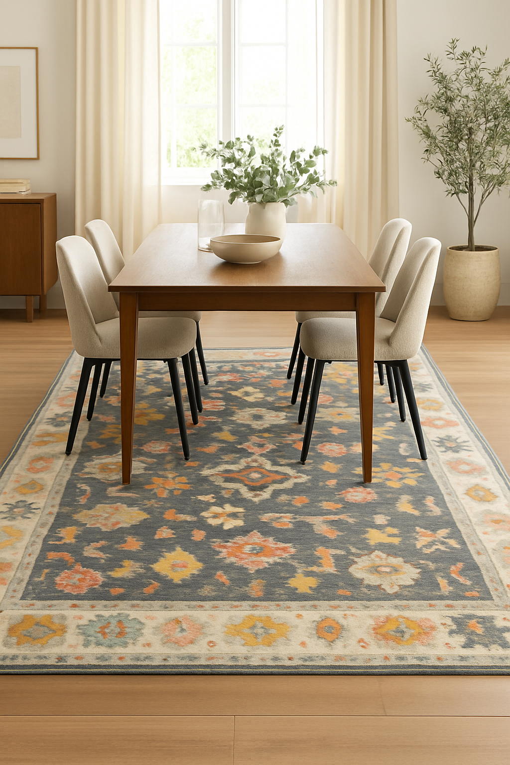 8.1 x 10.1 ft Hand Knotted Oushak Rug