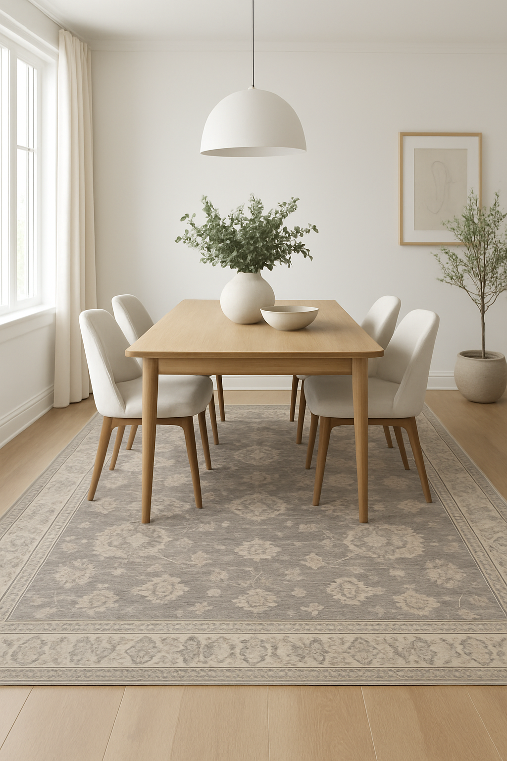 8.1 x 9.10 ft Hand Knotted Oushak Rug