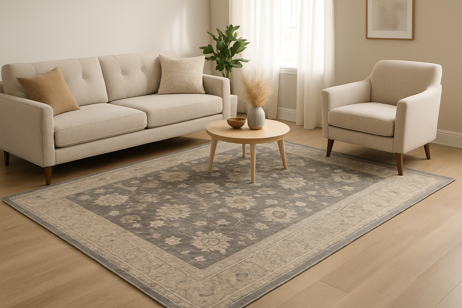 8.1 x 9.10 ft Hand Knotted Oushak Rug