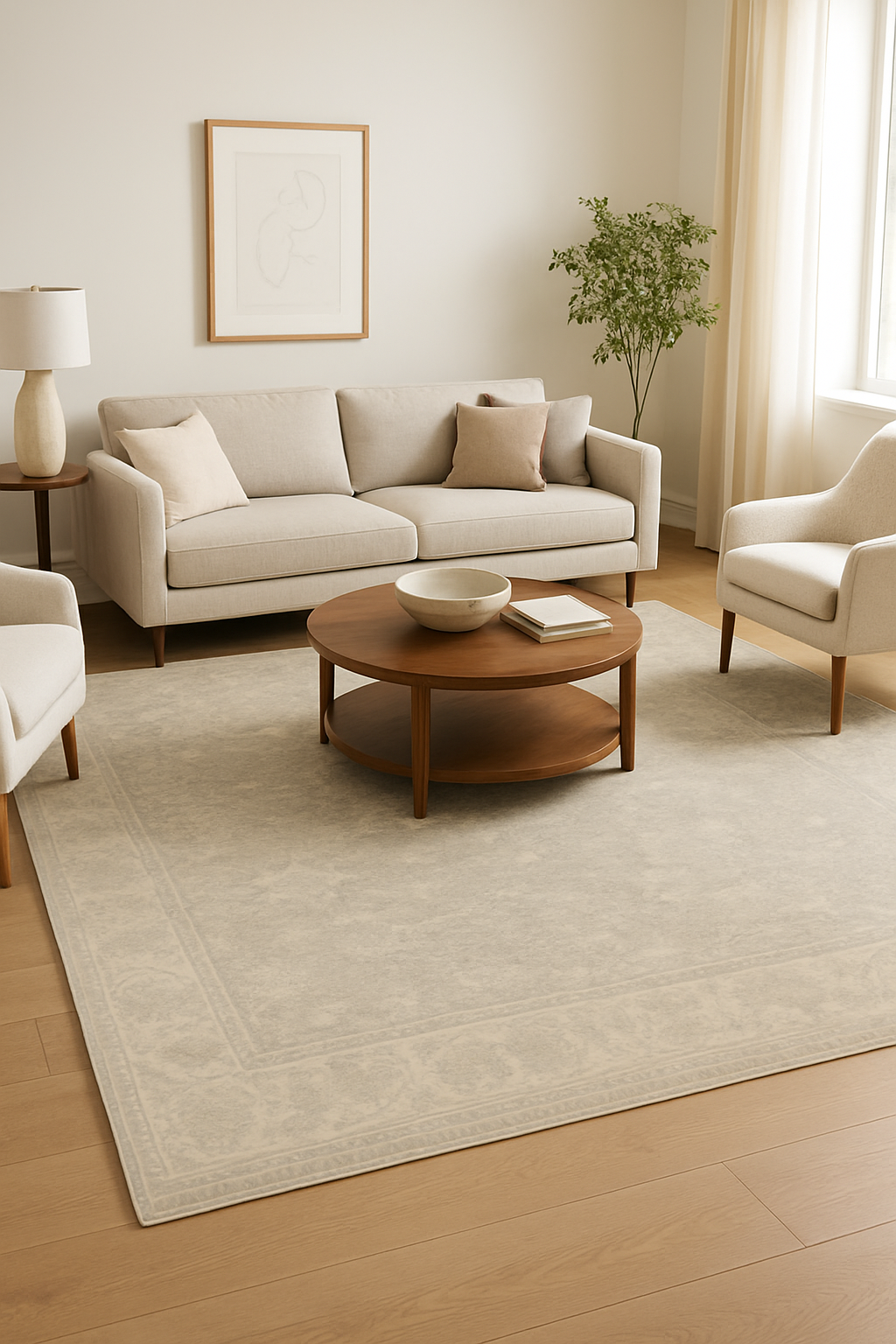 7.8 x 9.6 ft Hand Knotted Oushak Rug