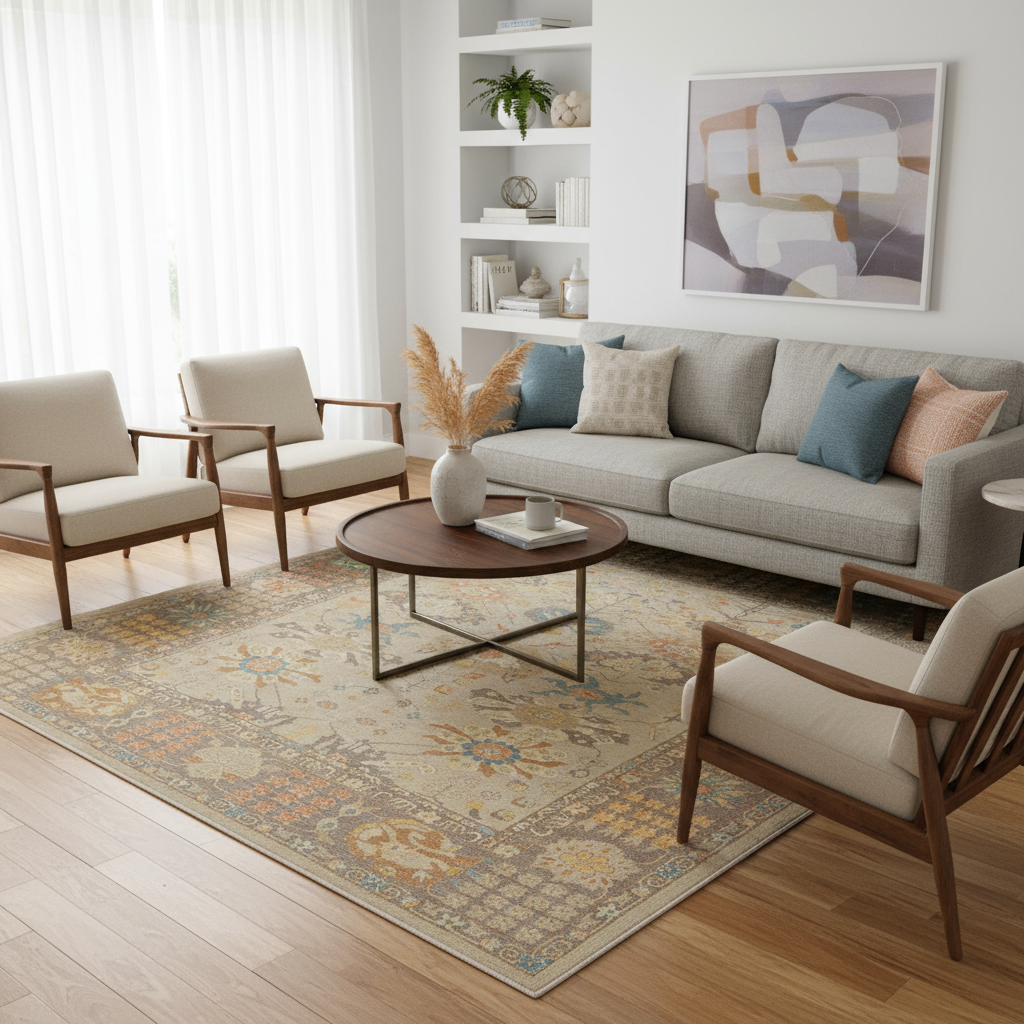 8.2 x 9.8 ft Hand Knotted Oushak Rug