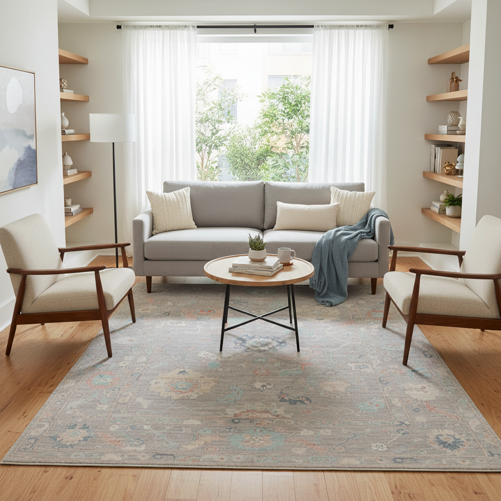 8.7 x 10.5 ft Hand Knotted Oushak Rug