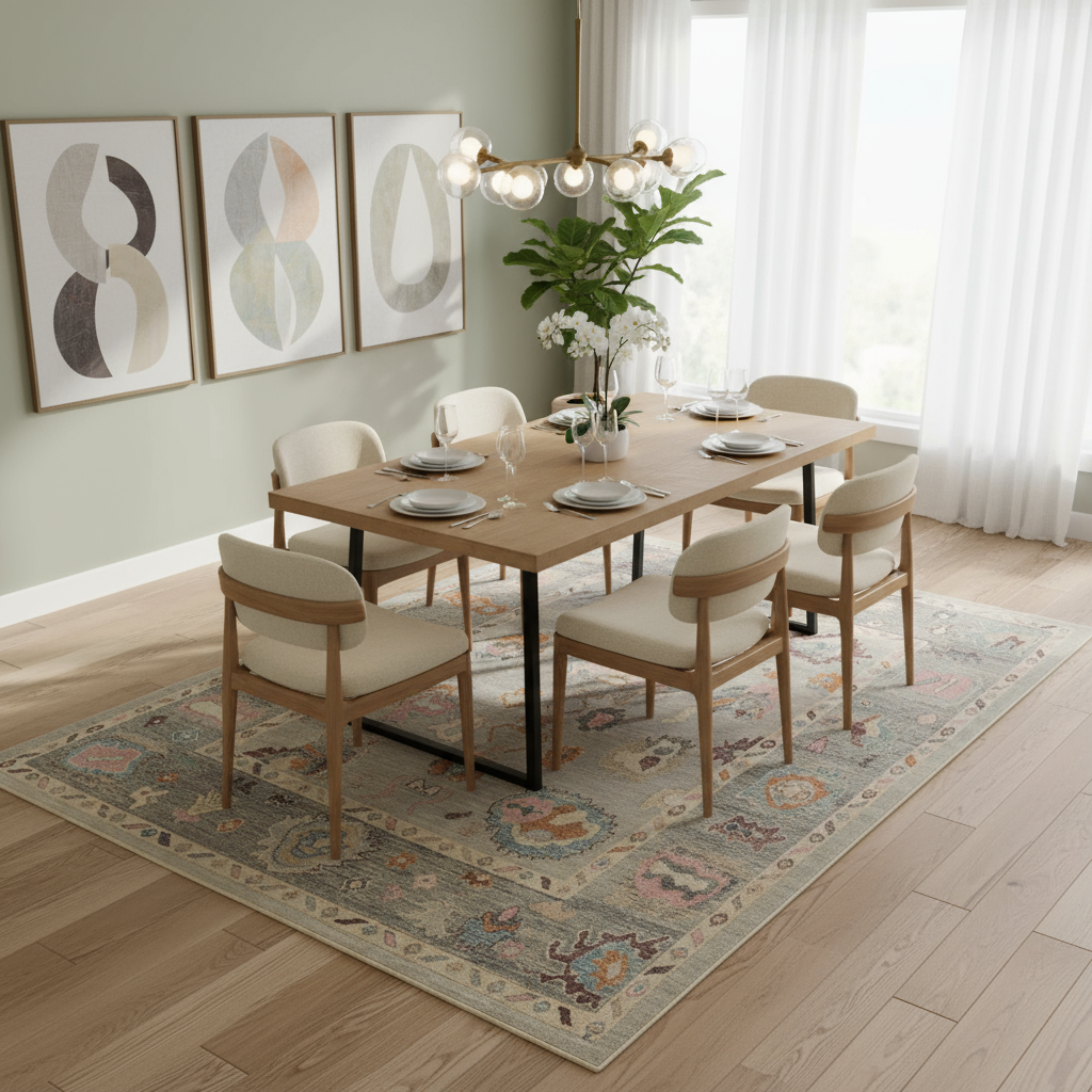 8 x 10.8 ft Hand Knotted Oushak Rug