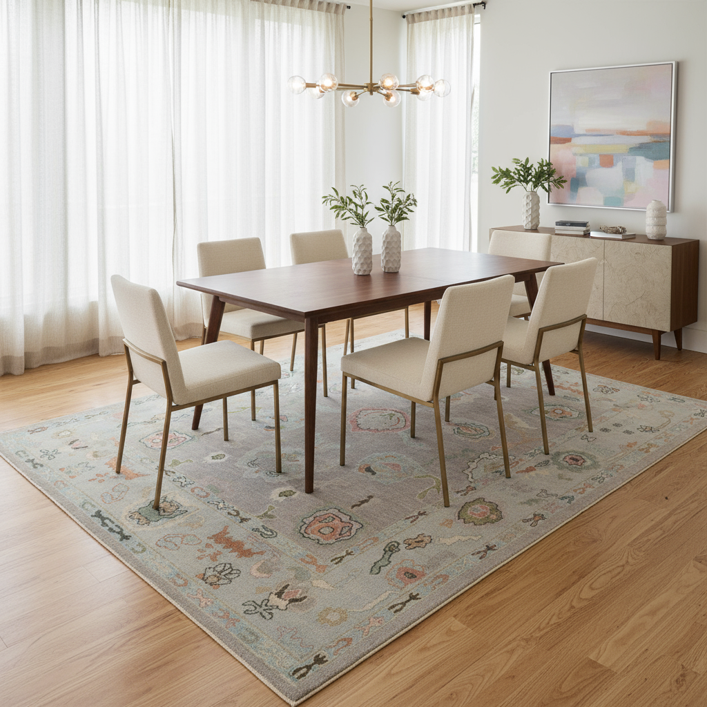 8.2 x 10.5 ft Hand Knotted Oushak Rug