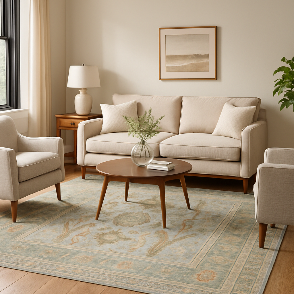 8.3 x 10.8 ft Hand Knotted Oushak Rug