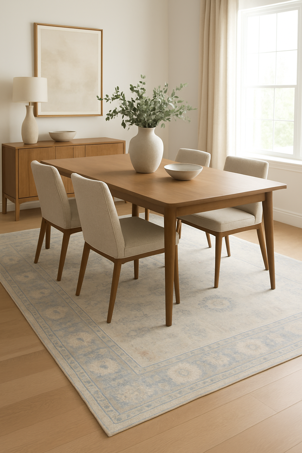 7.11 x 9.9 ft Hand Knotted Oushak Rug