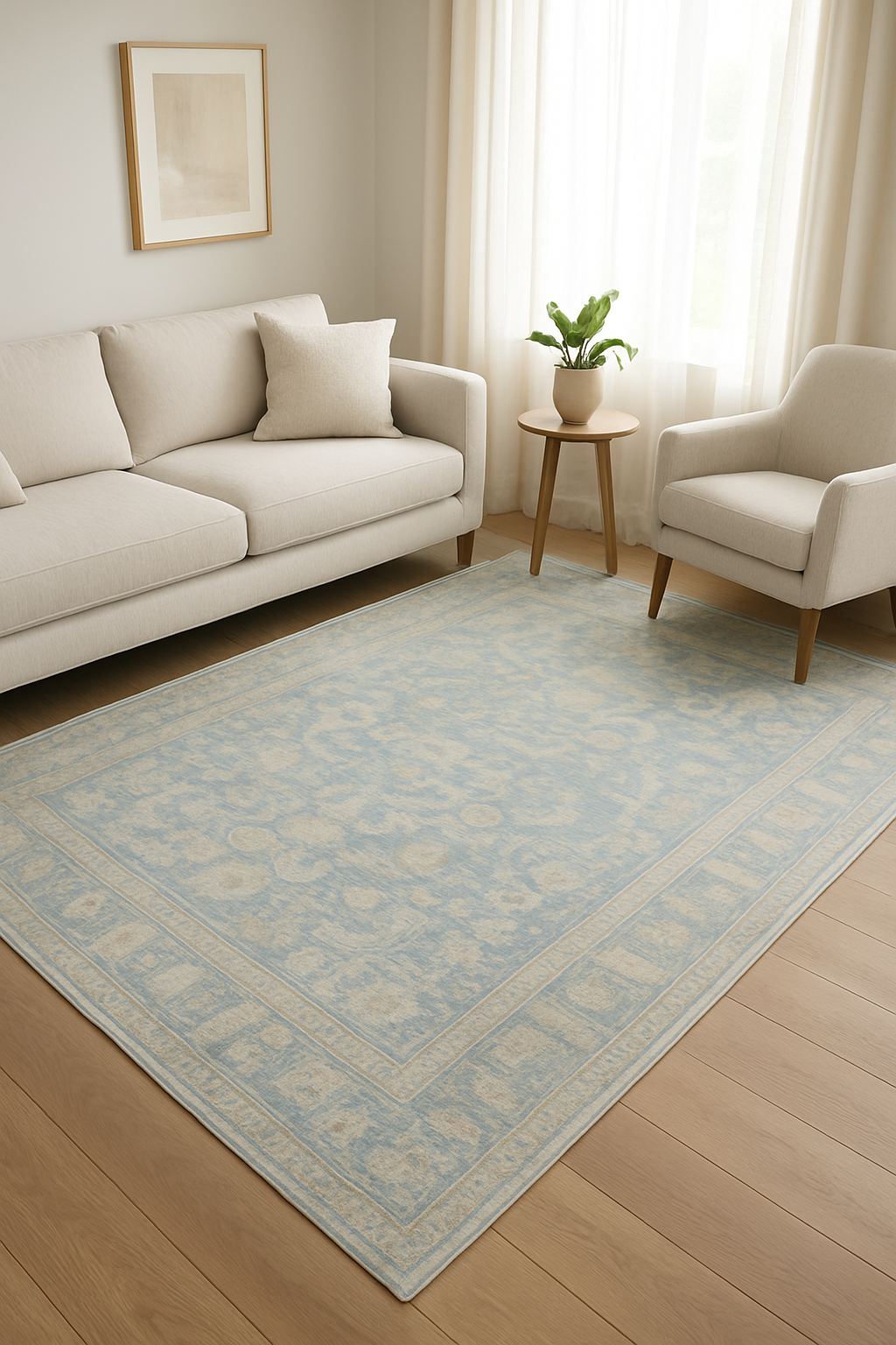 7.9 x 10 ft Hand Knotted Oushak Rug