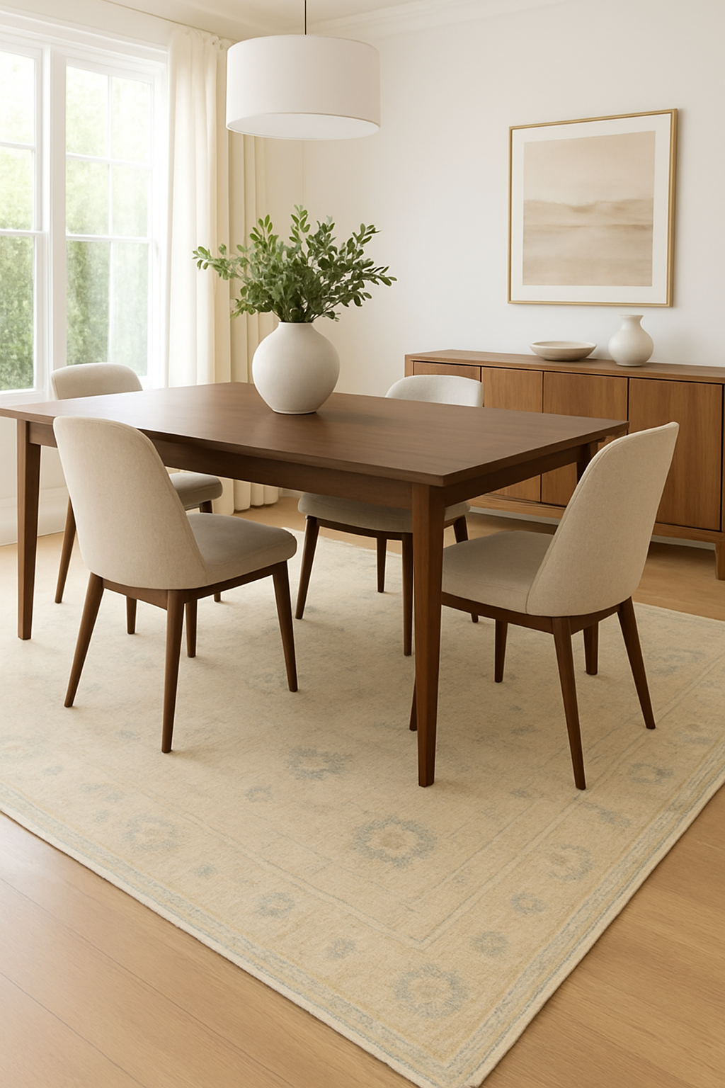 7.10 x 9.10 ft Hand Knotted Oushak Rug