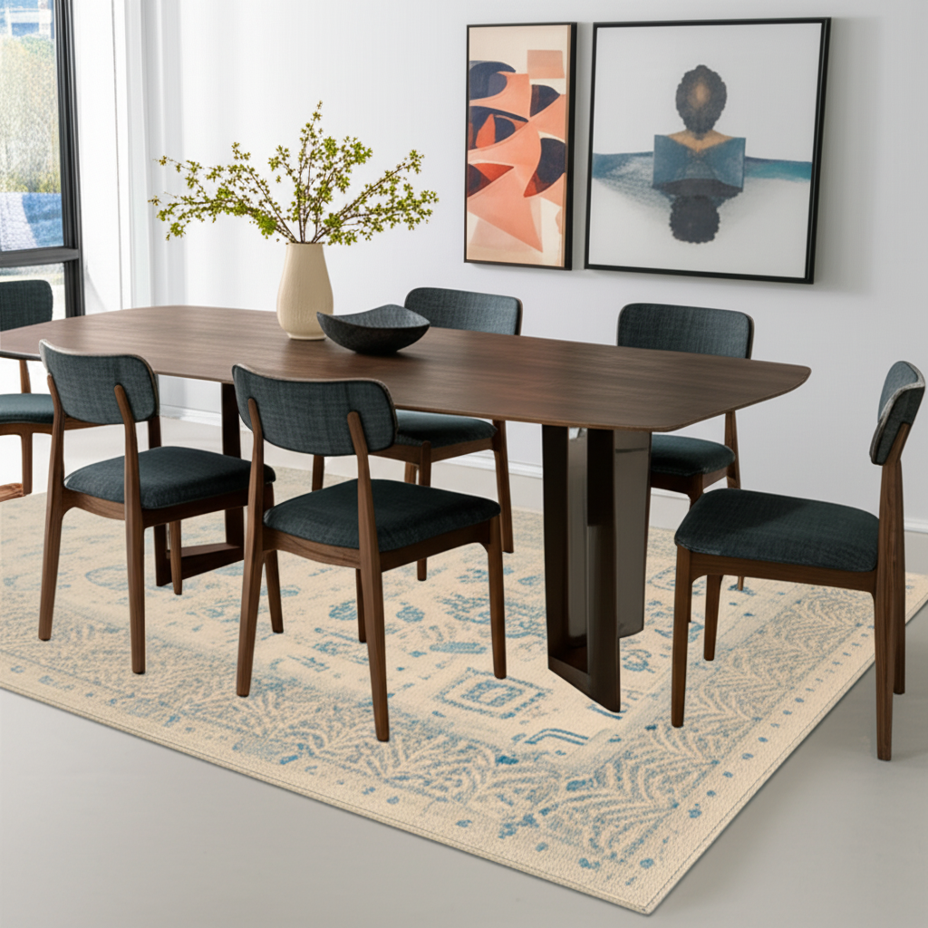 7.11 x 9.5 ft Hand Knotted Oushak Rug