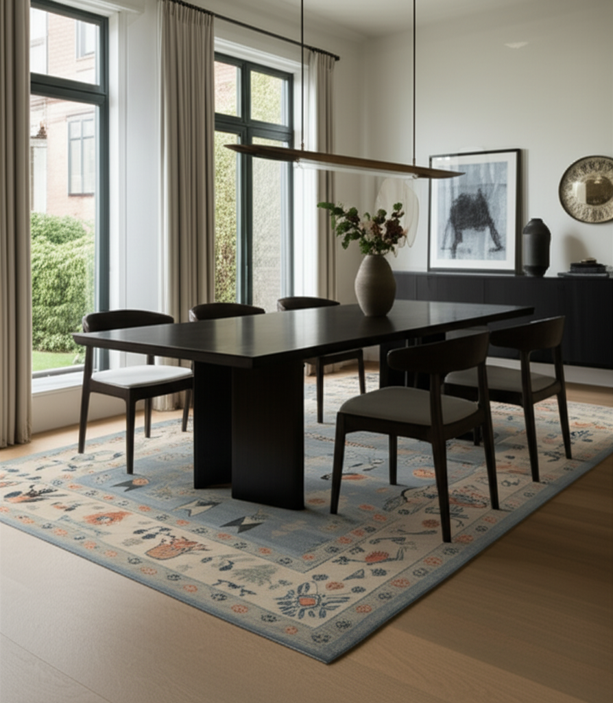 8.4 x 10.9 ft Hand Knotted Oushak Rug