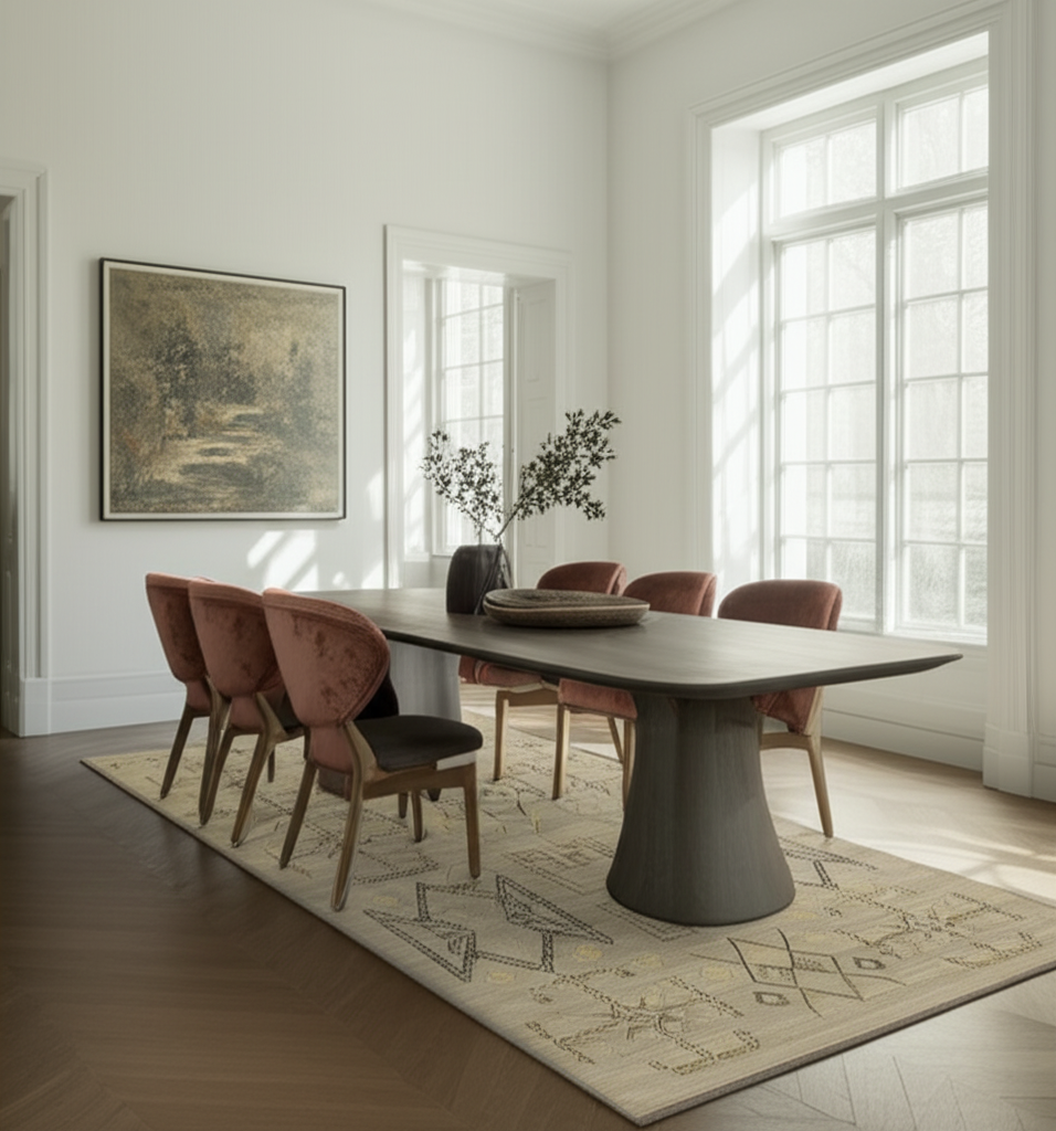 8 x 9.10 ft Hand Knotted Modern Rug