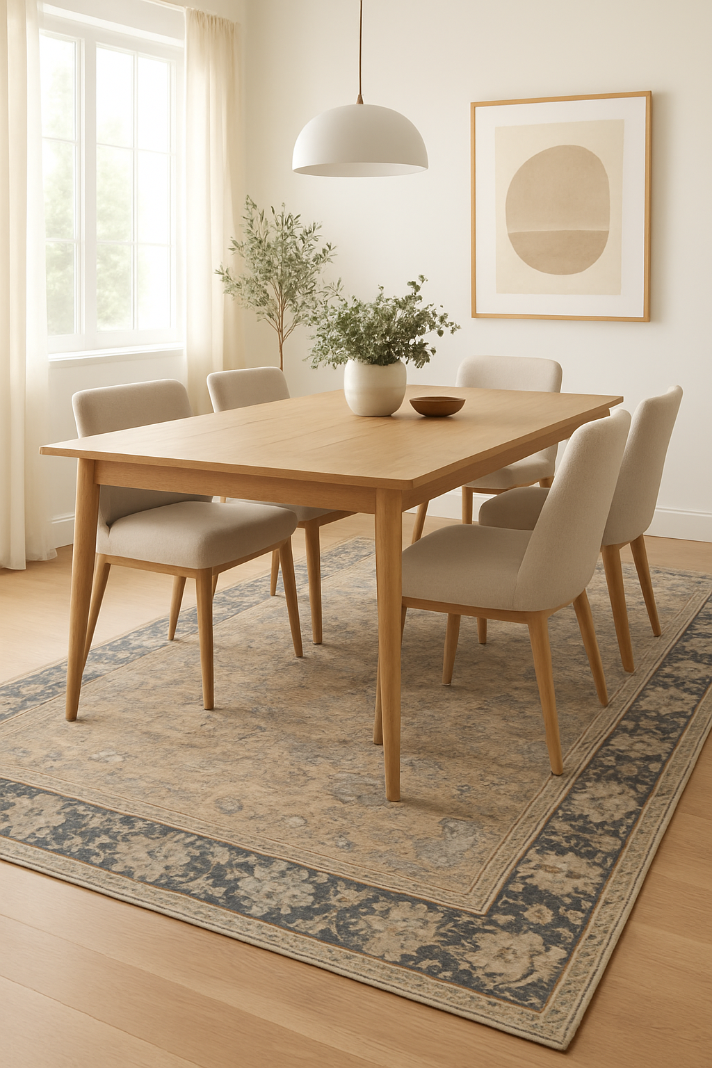 8.5 x 9.11 ft Hand Knotted Oushak Rug