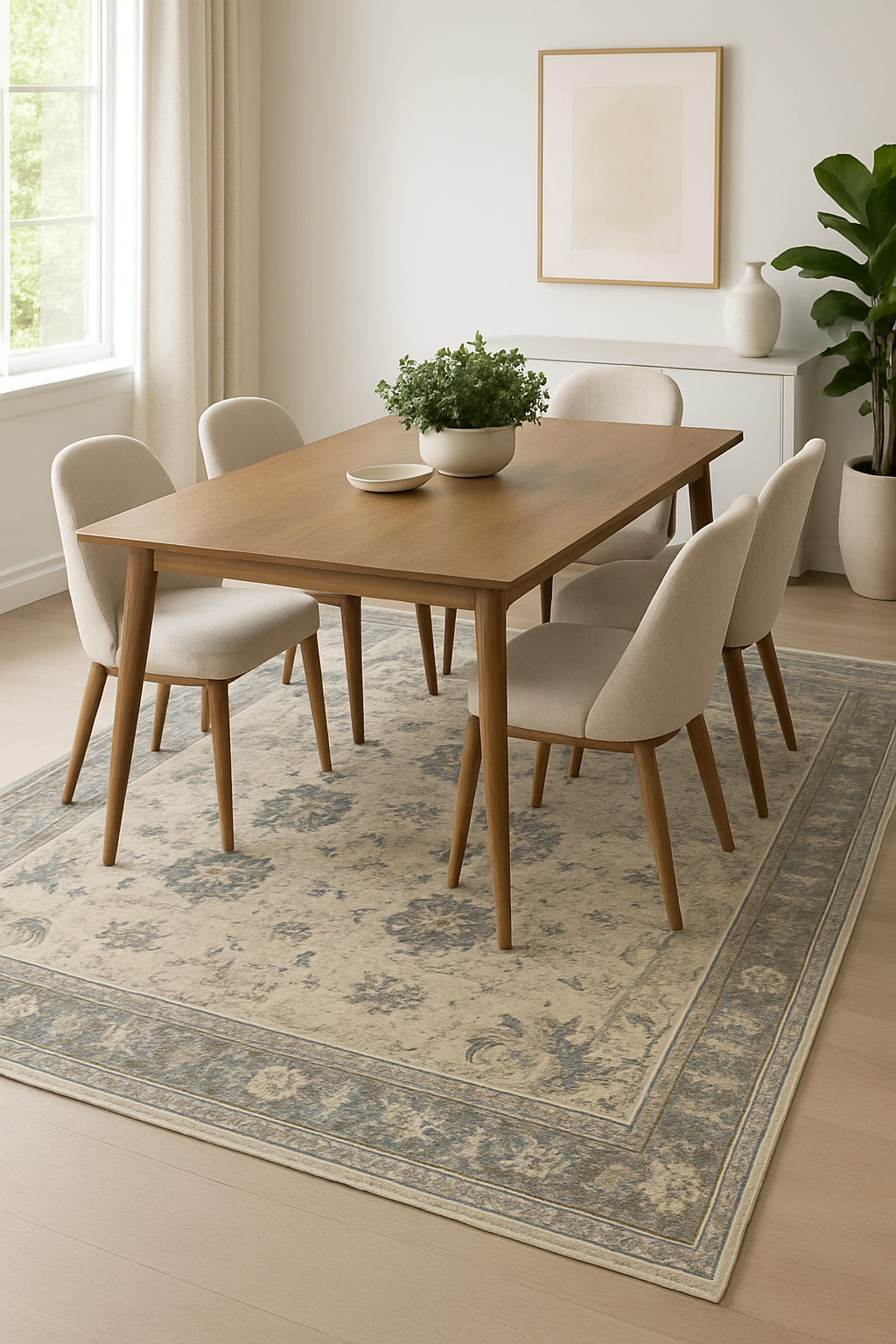 7.10 x 9.6 ft Hand Knotted Oushak Rug