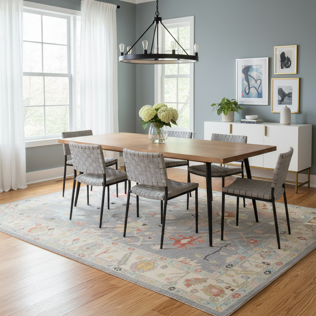 9.4 x 12.8 ft Hand Knotted Oushak Rug