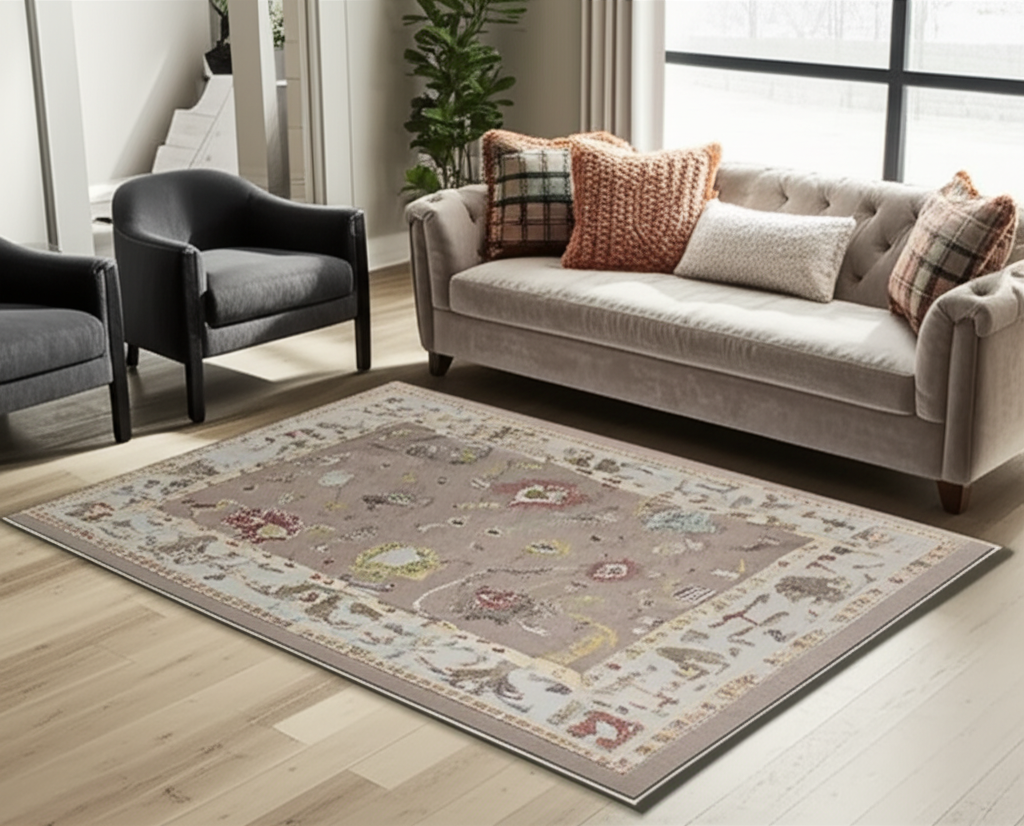 8.9 x 11.7 ft Hand Knotted Oushak Rug