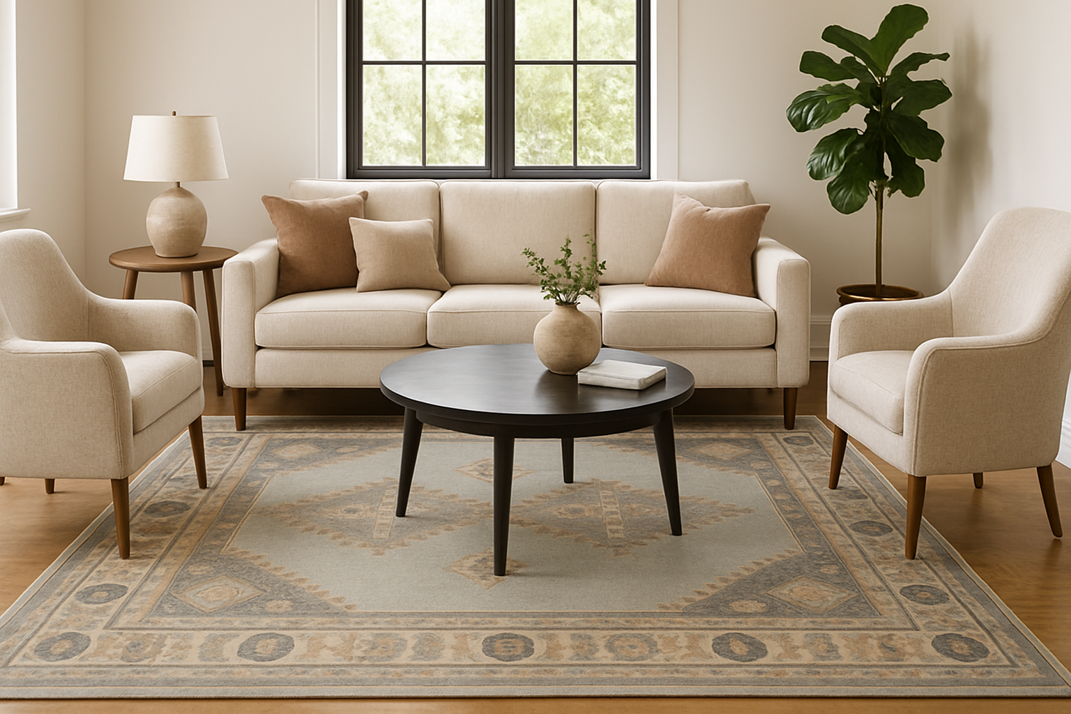 8.10 x 12.7 ft Hand Knotted Oushak Rug