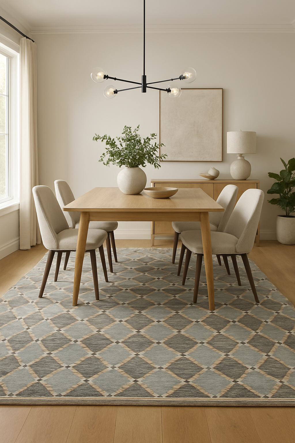 9.2 x 12 ft Hand Knotted Scandinavian Rug