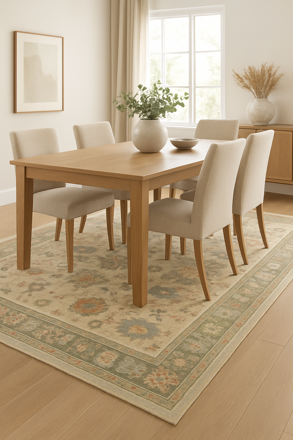 9.2 x 11.9 ft Hand Knotted Oushak Rug