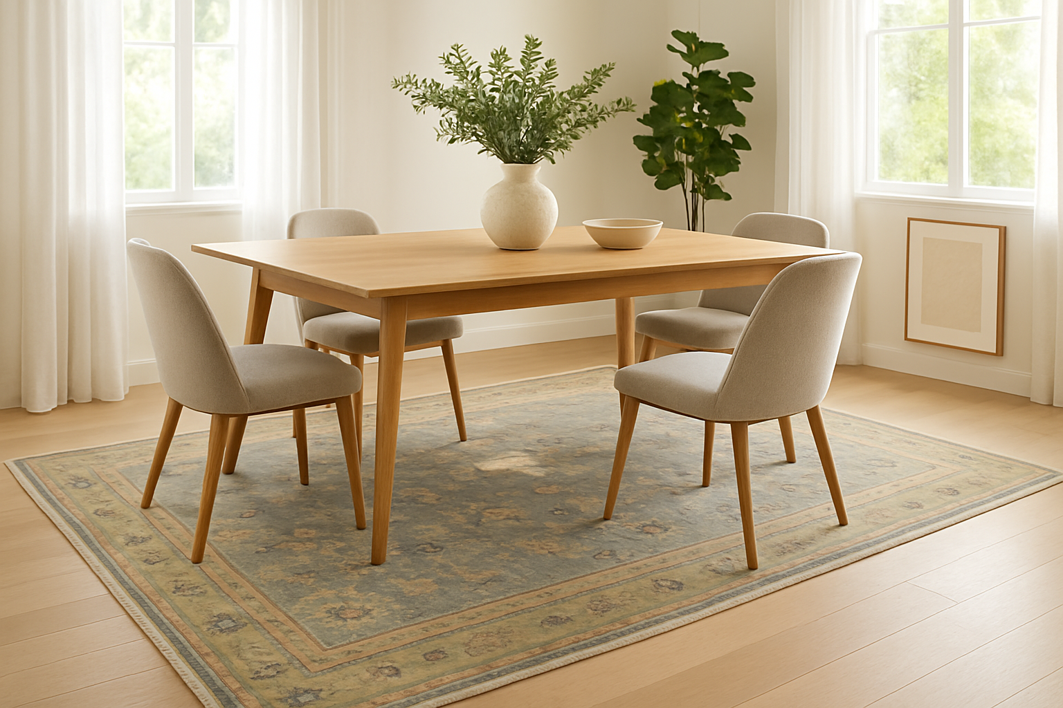 9 x 12 ft Hand Knotted Oushak Rug