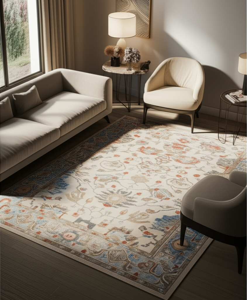8.11 x 12.1 ft Hand Knotted Oushak Rug