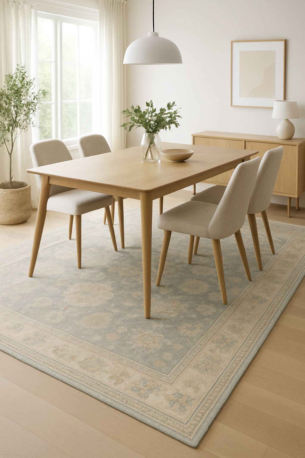 9 x 11.8 ft Hand Knotted Oushak Rug