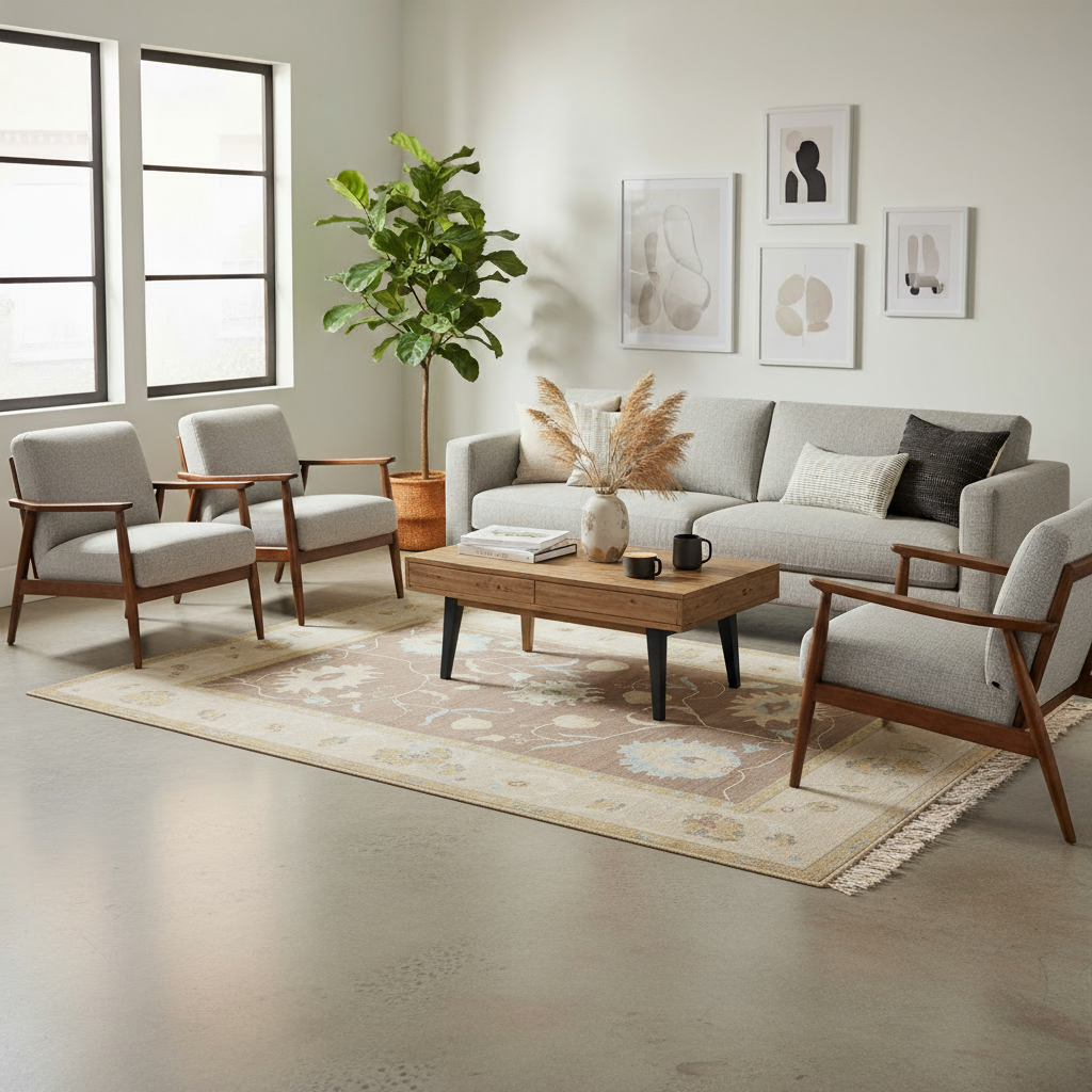 9.5 x 13 ft Hand Knotted Persian Mahal Rug