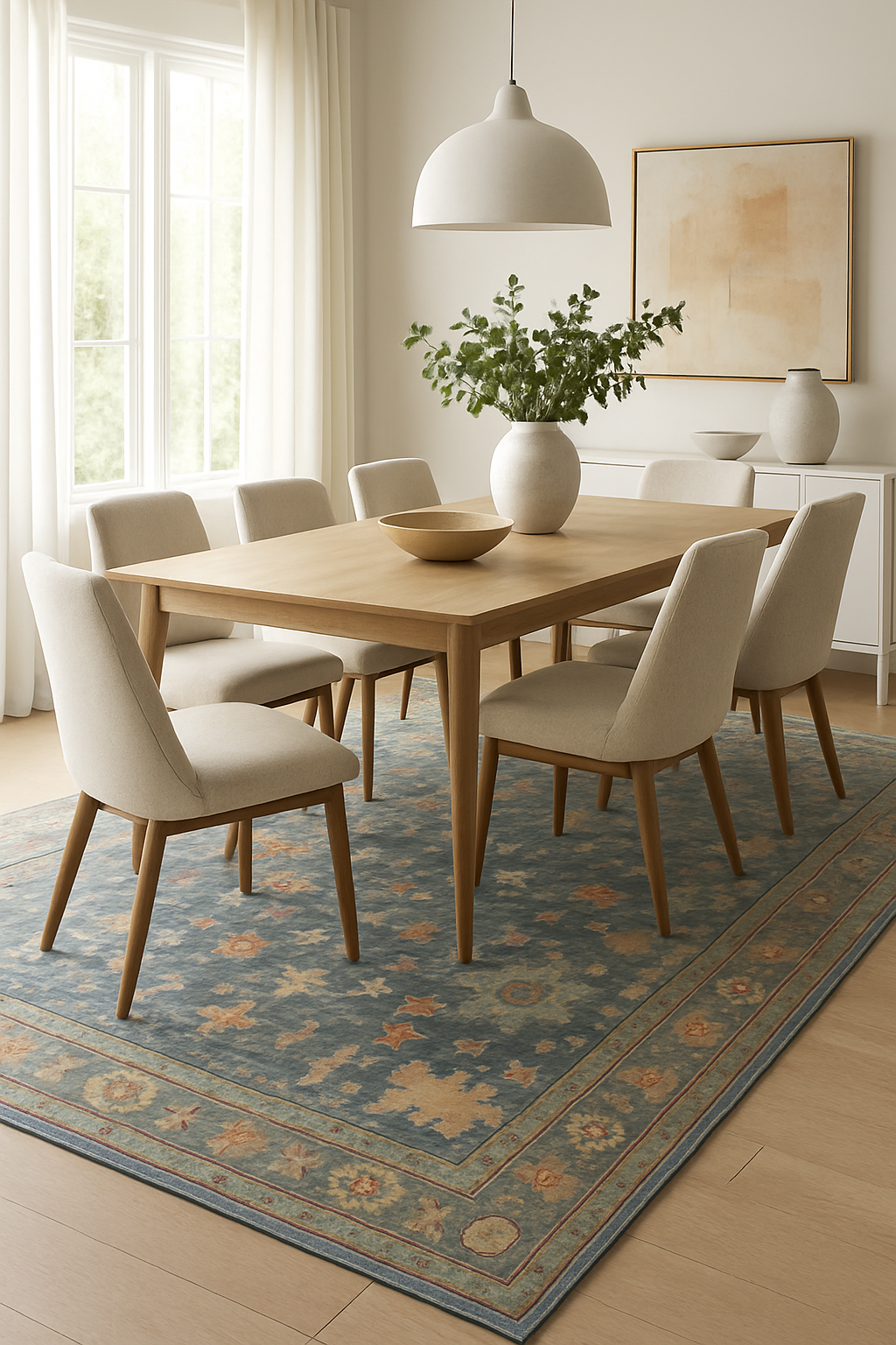 8.11 x 11.8 ft Hand Knotted Oushak Rug