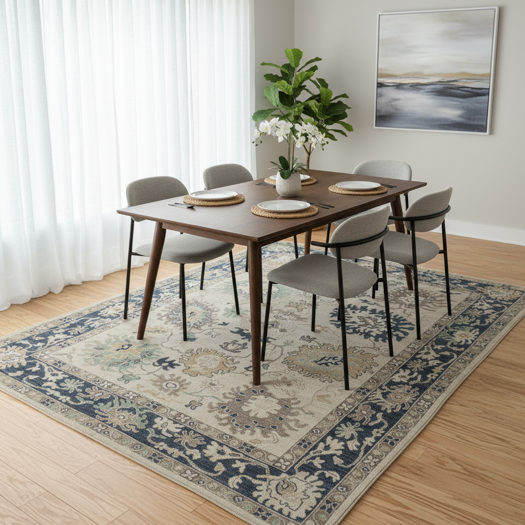 9.5 x 11.9 ft Hand Knotted Oushak Rug