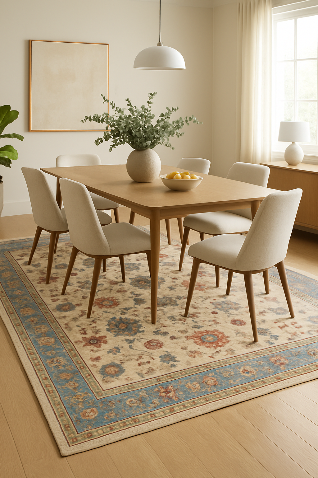 9.1 x 12.4 ft Hand-Knotted Oushak Rug