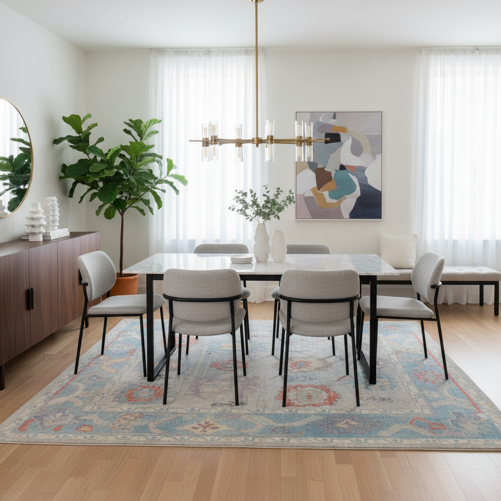 10.6 x 13.8 ft Hand Knotted Oushak Rug